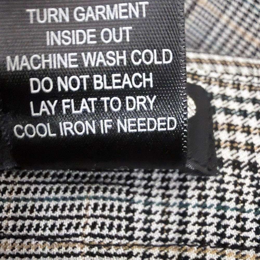 SOHO Apparel Ltd Skirt Womens Medium Gray Plaid Snap Button Midi Pencil Skirt - Picture 7 of 10